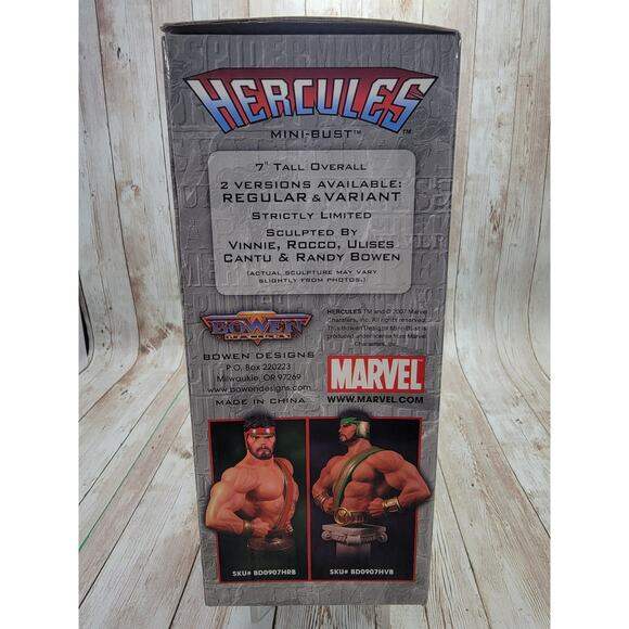 Bowen Designs Hercules Mini Bust Classic Version Marvel Sample 0920/1500 New - Picture 6 of 9